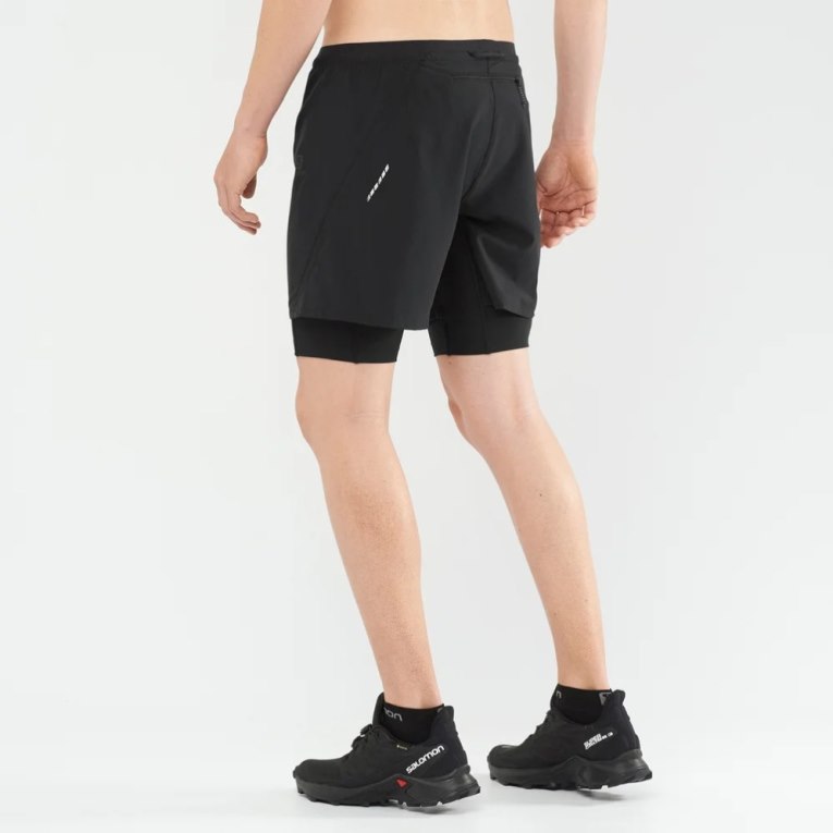 Bermudas Salomon Cross Twinskin Hombre Negros | MX EPVG148